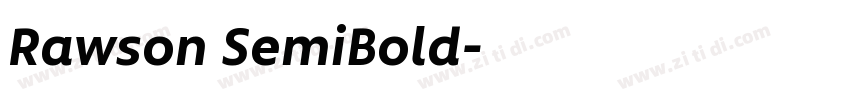 Rawson SemiBold字体转换